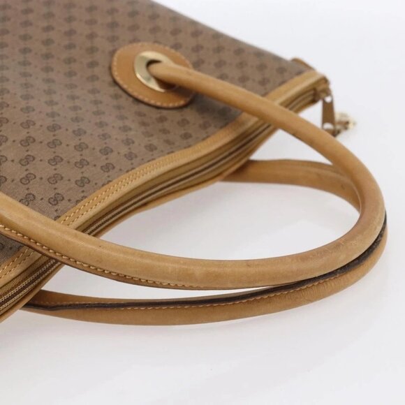 GUCCI Micro GG Supreme Hand Bag PVC Beige Gold 02 39 4947 Auth ep11737 - Picture 8 of 16
